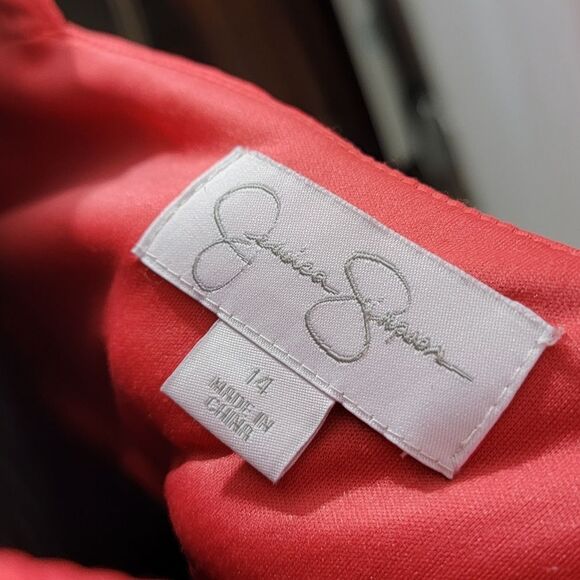 Jessica Simpson Orange Cutout Textured Dress Size 14. #164 - Picture 5 of 10